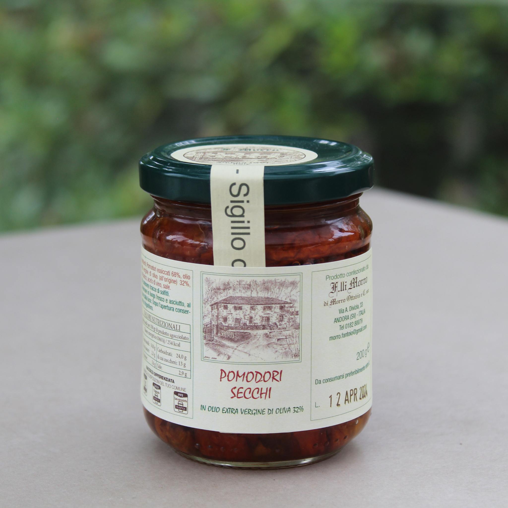 Soltørrede tomater i koldpresset ekstra jomfru olivenolie, 180 gr