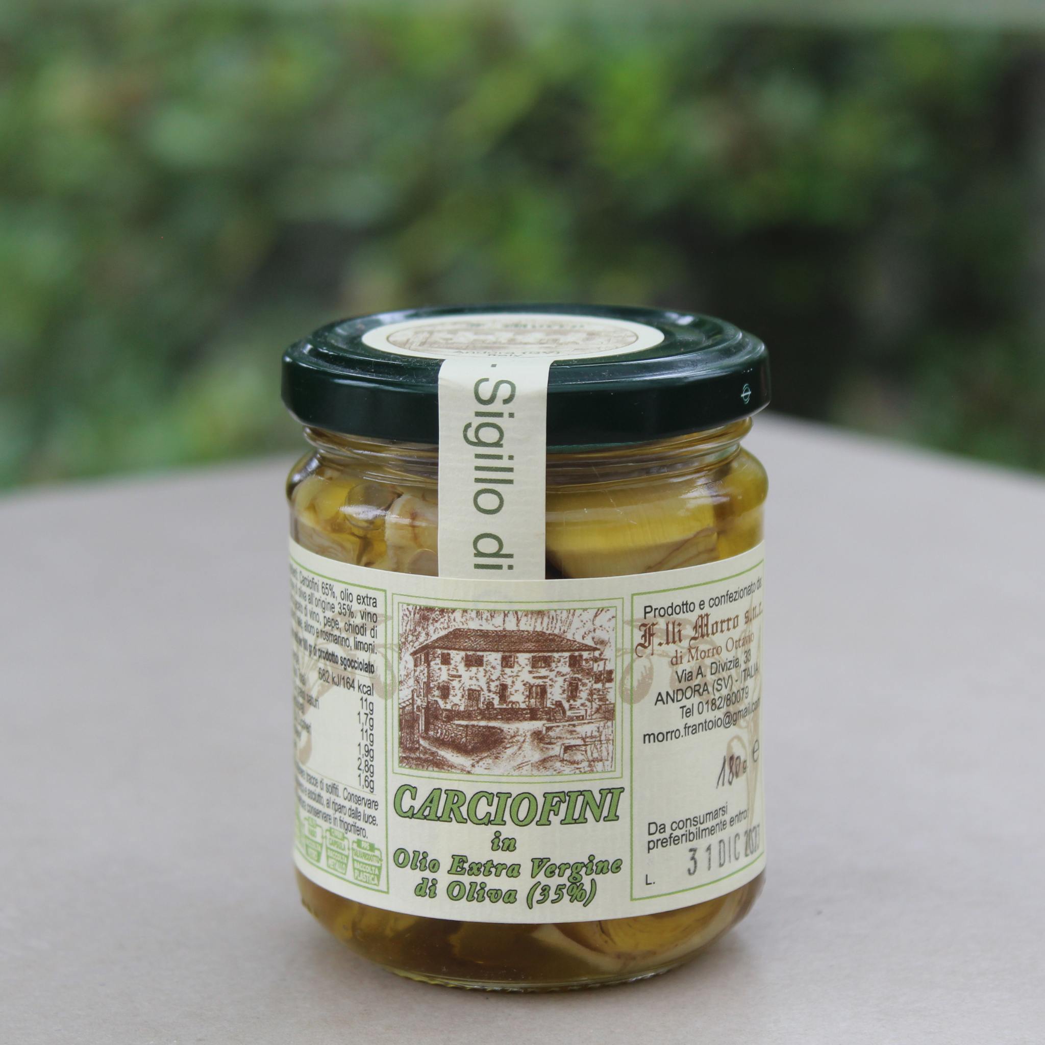 Artiskokker i koldpresset ektra jomfruolivenolie, 180 gr