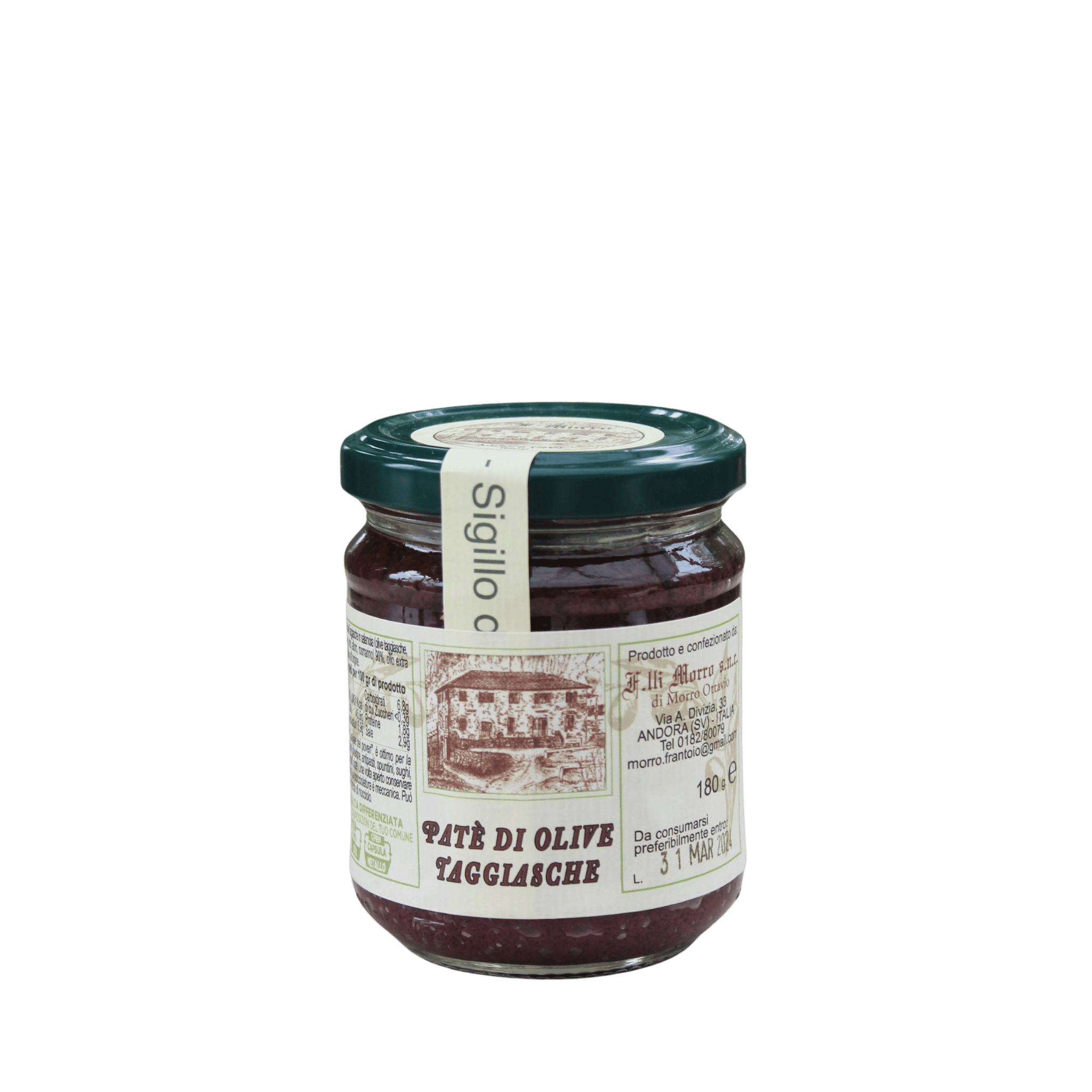 Oliven tapenade af taggiasche oliven, 180 gr